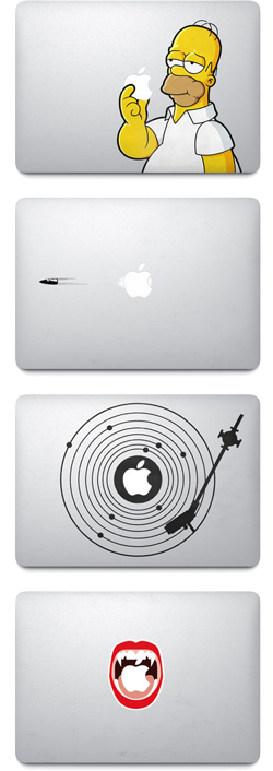Macbook commercial makes decals and sticker sales rise