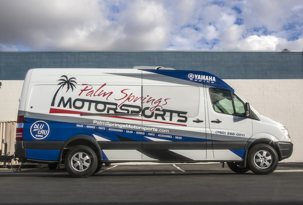 Final product of Vehicle Wrap for Palm Springs Motorsports
