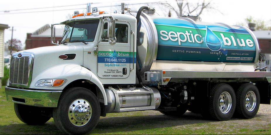 Blue Septic Tank Specialty Graphic